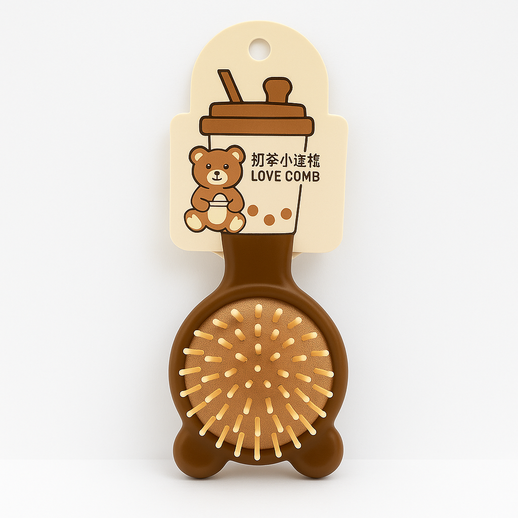 Bubble Tea Colour Bear Airbag Comb
