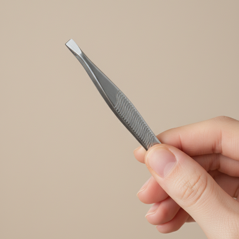 Flat Mouth Eyebrow Tweezer