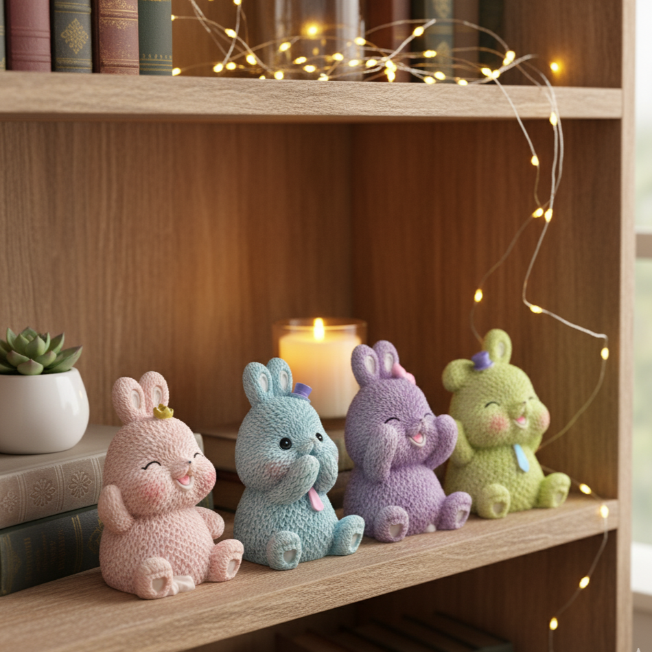 Cute Rabbit Decoration-4 pcs
