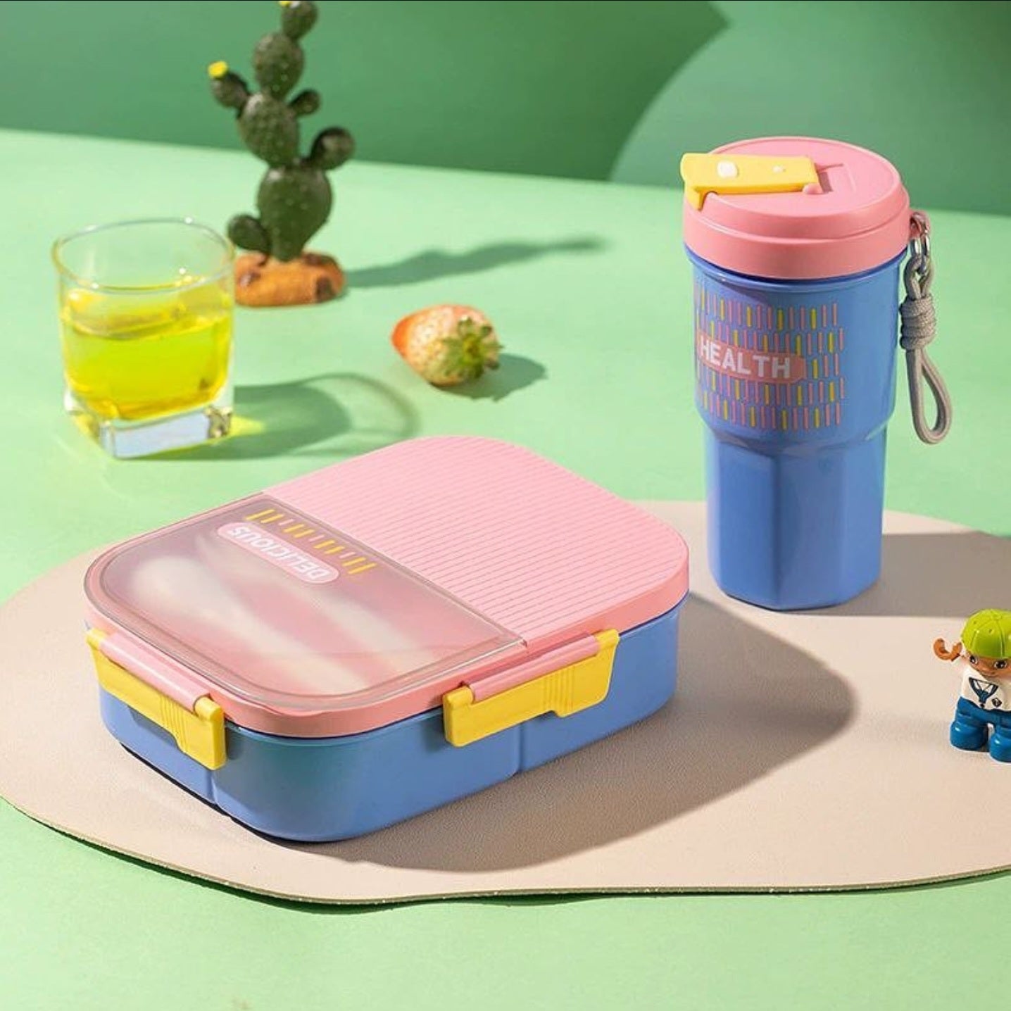 Lunch Box and Water Cup Set – Large (1250ml + 550ml)