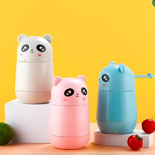 Cute Bear Portable Glass Bottle