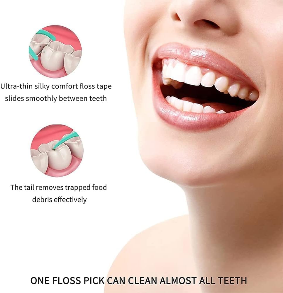 Fresh mint dental floss pick 50pcs