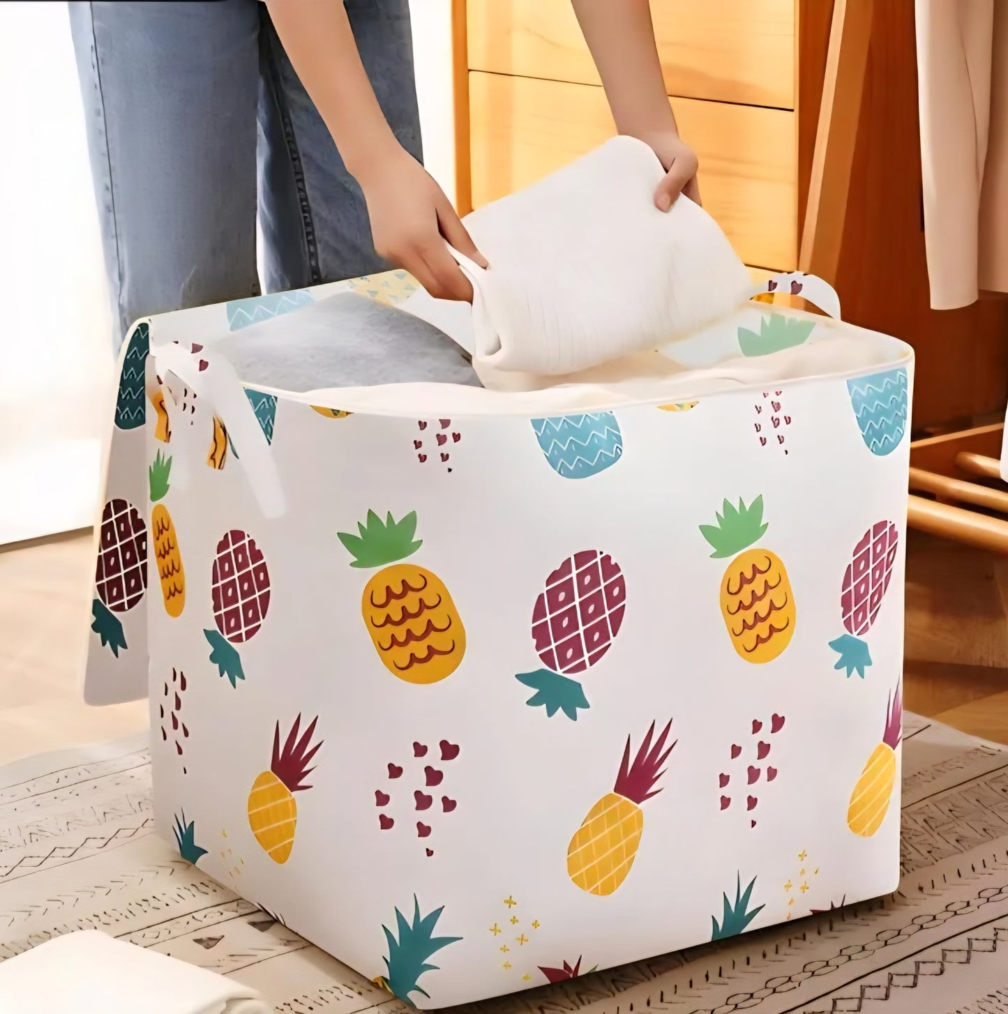 Fabric Pineapple Storage Bag