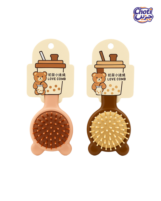 Bubble Tea Colour Bear Airbag Comb