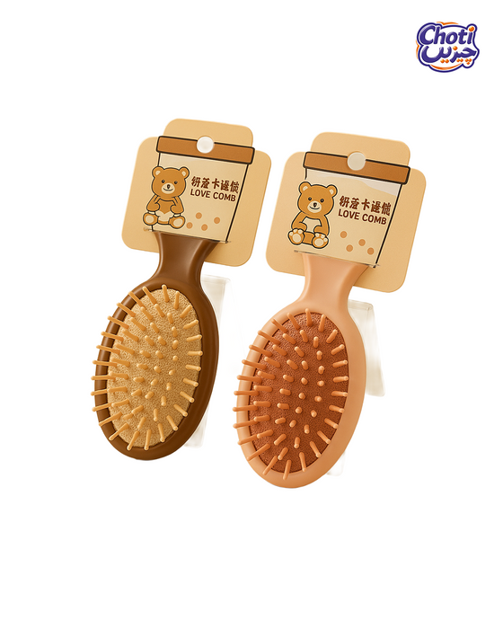 Bubble Tea Colour Oval Airbag Comb