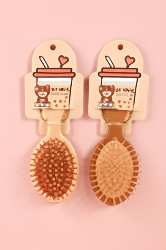Bubble tea color oval airbag comb