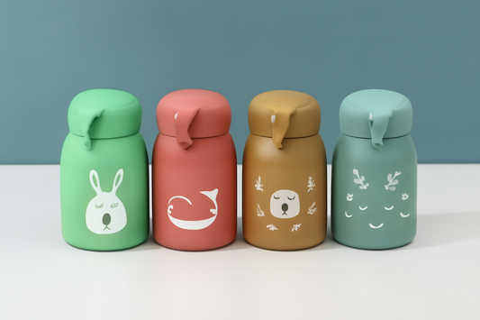 Cute Bunny Bottle – Heat-Resistant Glass (350ml)