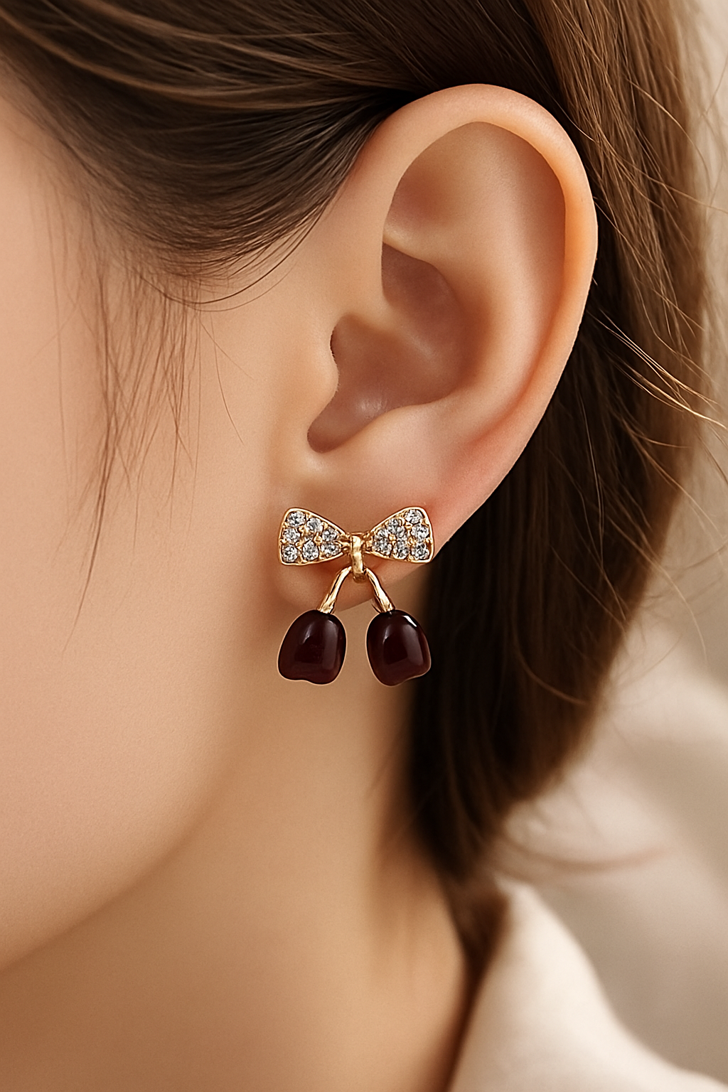 Bow and Heart Earring