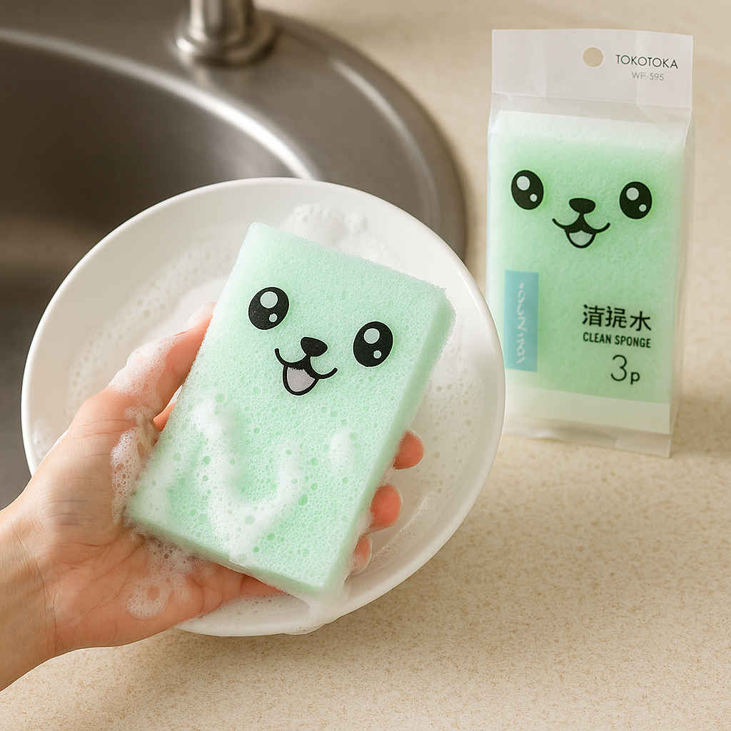 Cartoon Cleaning Sponge-3pcs