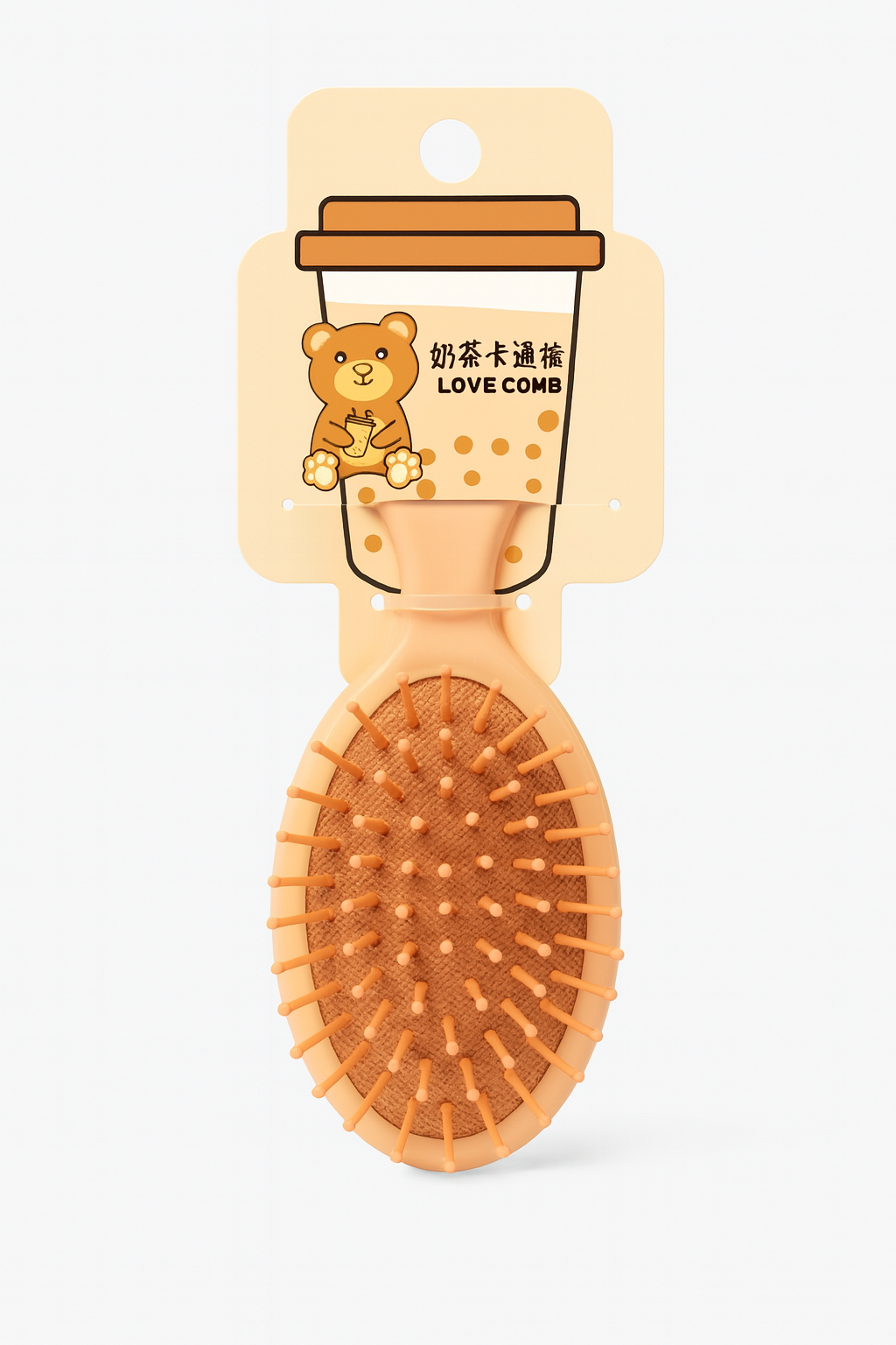 Bubble Tea Colour Oval Airbag Comb