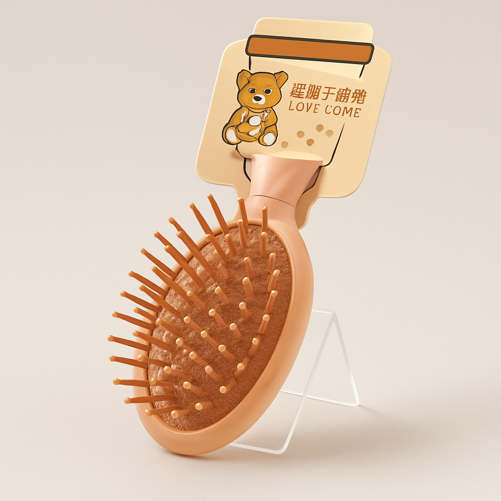 Bubble Tea Colour Oval Airbag Comb