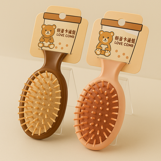 Bubble Tea Colour Oval Airbag Comb