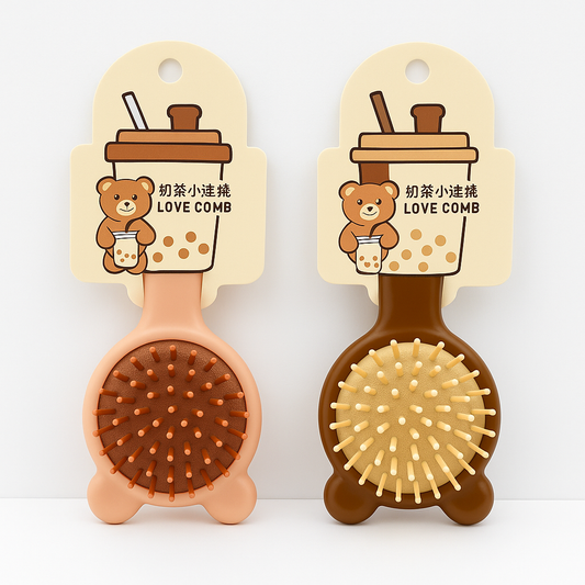 Bubble Tea Colour Bear Airbag Comb