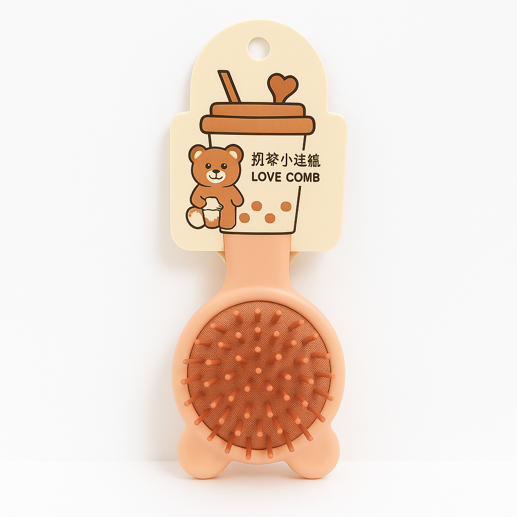 Bubble Tea Colour Bear Airbag Comb