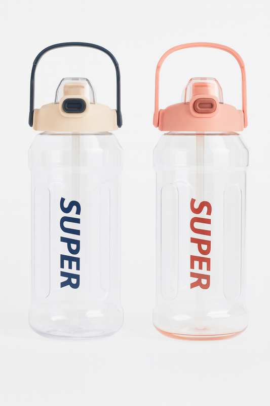 Large Capacity Double Drinking Straw Cup