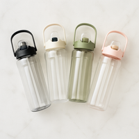 Large Capacity Double Drinking Straw Cup