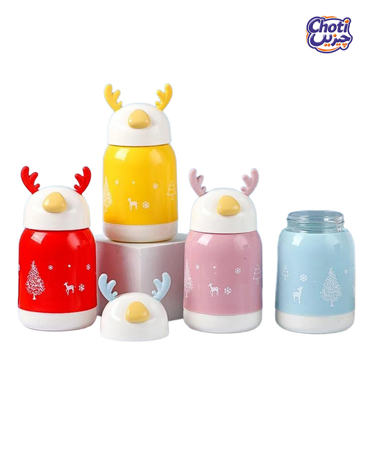 Double Layer Cute Deer Glass Cup