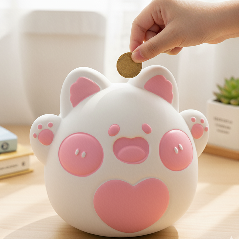 Small Chubby Cat Piggy Bank