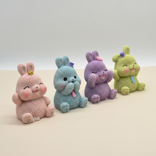 Cute Rabbit Decoration-4 pcs