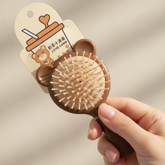 Bubble Tea Colour Bear Airbag Comb