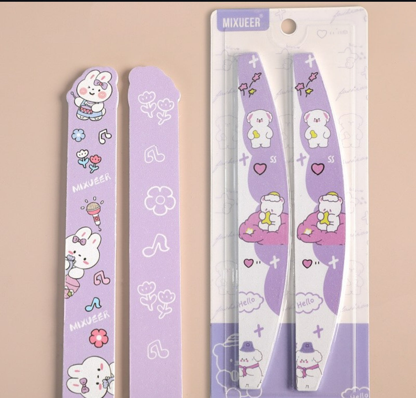 Cartoon-Shaped Nail File-2pcs