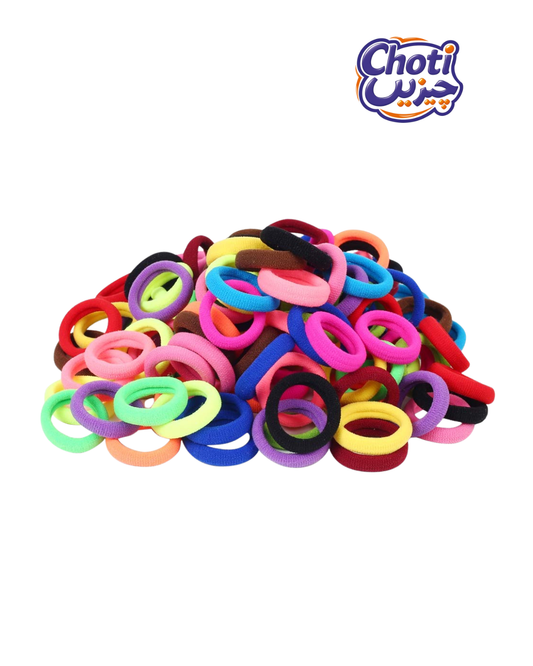 Colourful Ribbed Hair Ties-small 50 pcs