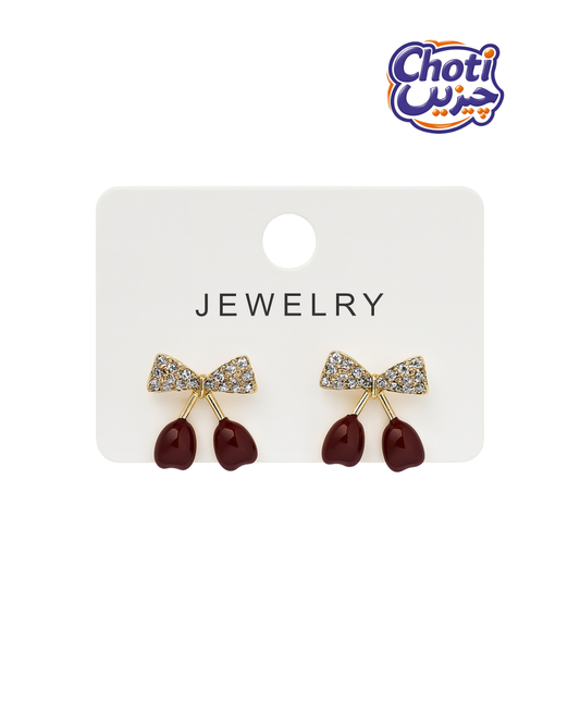 Bow and Heart Earring