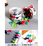 100pcs colored transparent I-shaped nail-DL3905