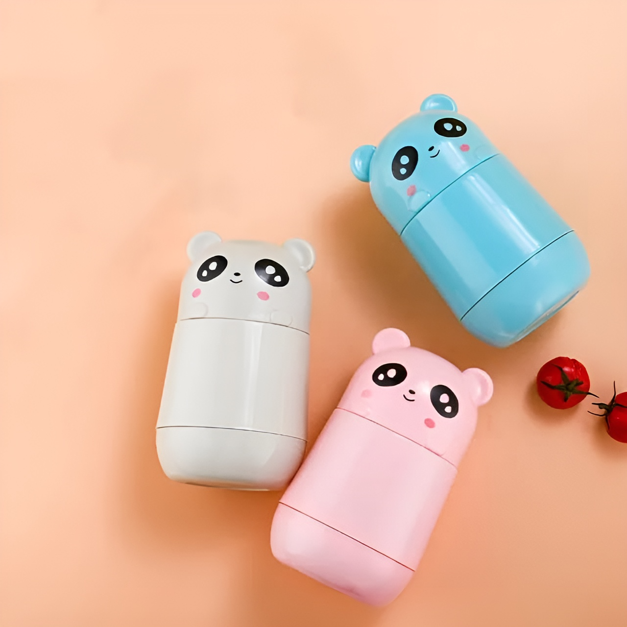 Cute Bear Portable Glass Bottle